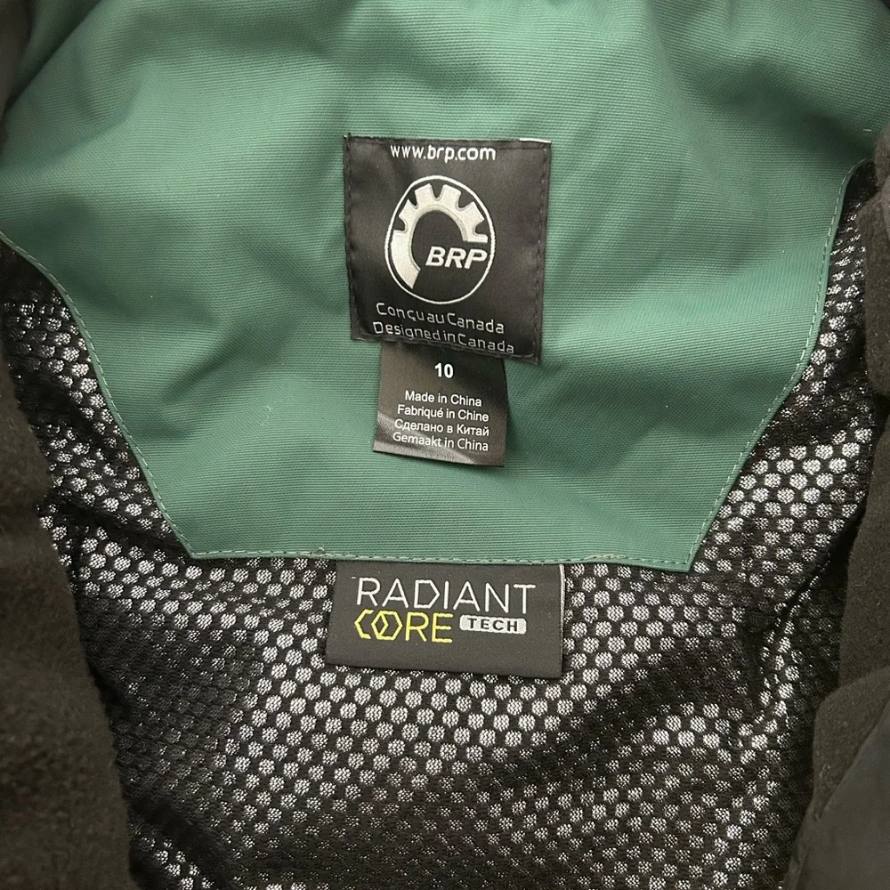 Ski-Doo Kids' Black‎ and Green particle jacket